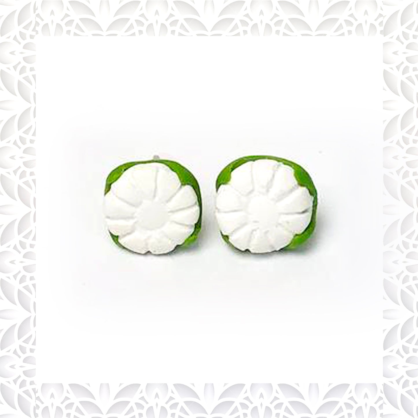 Earrings: Kueh Tutu